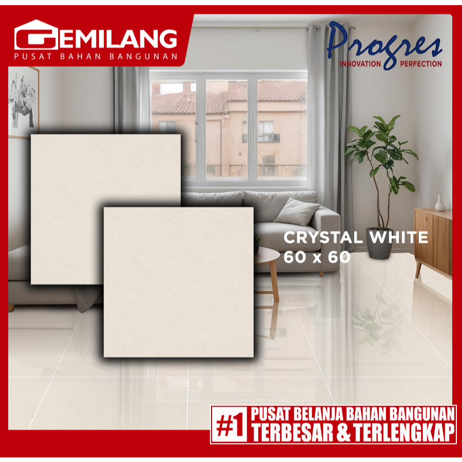 PROGRES GRANIT CRYSTAL WHITE 60 x 60