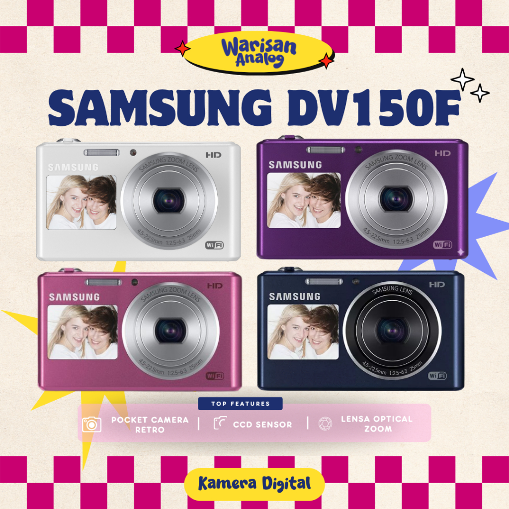 DIGICAM SAMSUNG DV150F DUAL SCREEN (BEST SELLER) DIGITAL CAMERA KAMERA DIGITAL POCKET PAKAI MEMORYCA