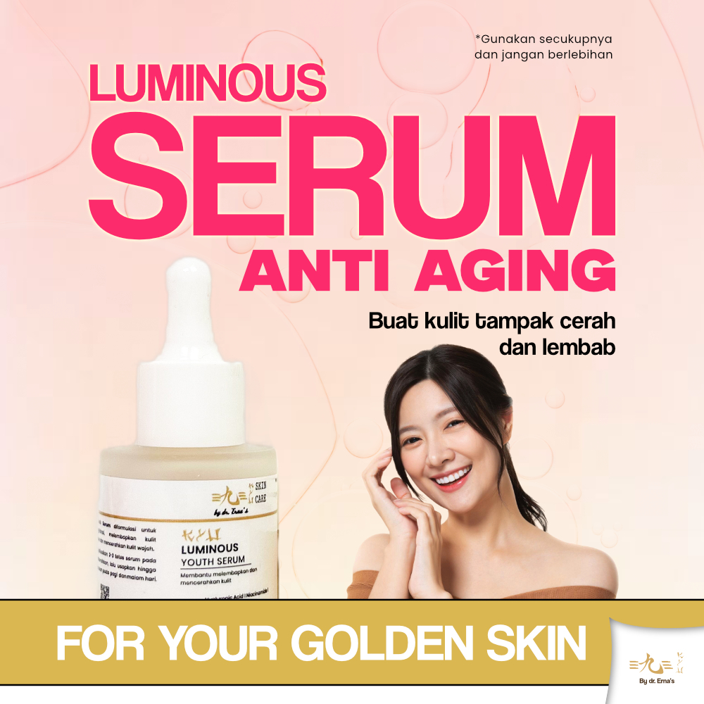 Kyu Skincare by dr. Erna's Luminous Youth Serum - Serum Anti Aging Cerahkan dan Lembabkan Kulit Waja