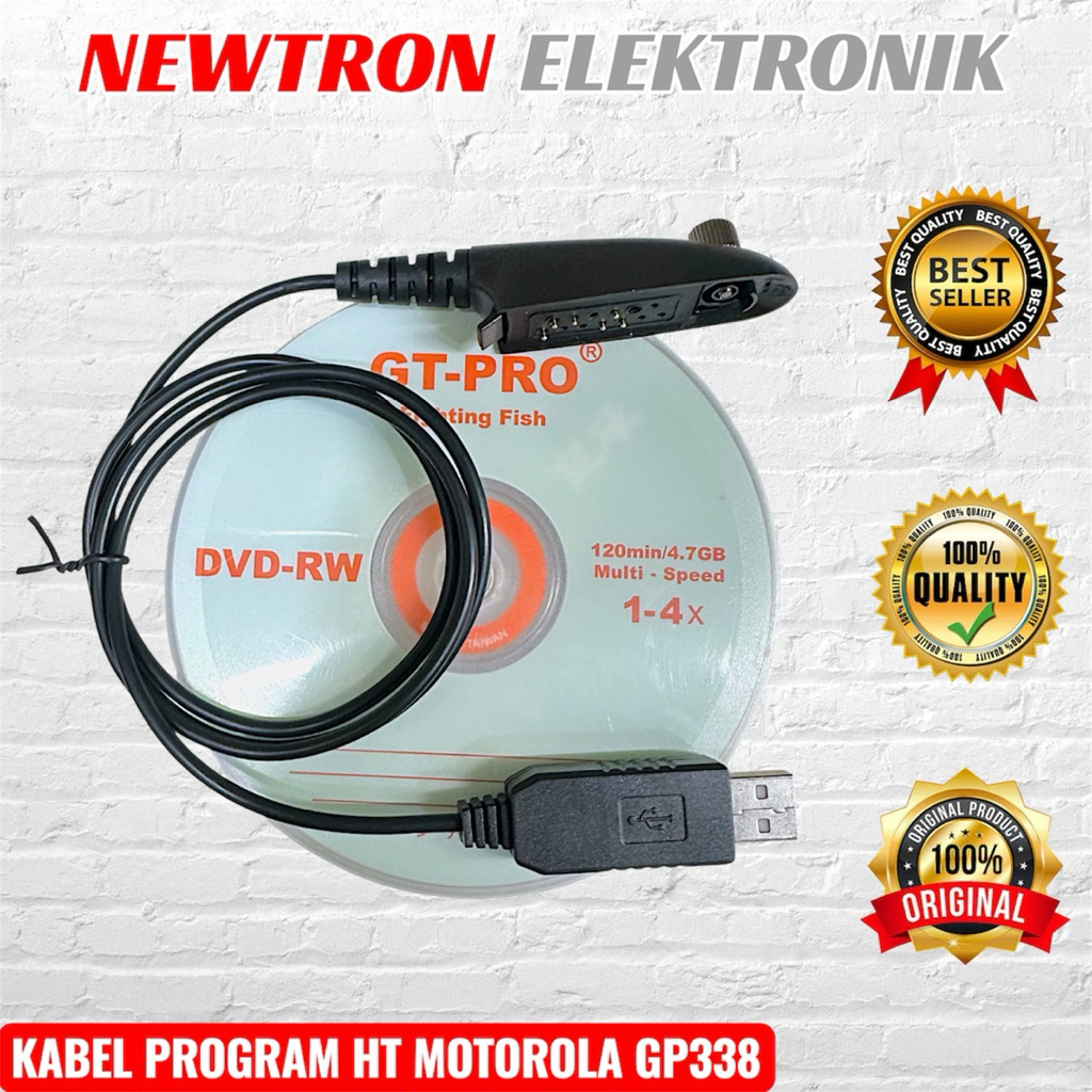 Kabel Program HT Motorola GP338 GP328 PTX760 CD Software USB Driver