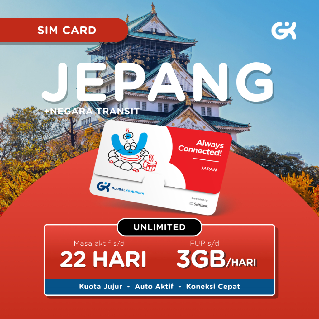 Global Komunika Sim Card Jepang Unlimited
