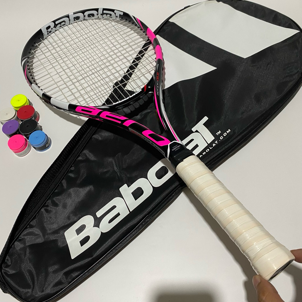 raket tenis babolat aero pro drive pink import premium siap pakai