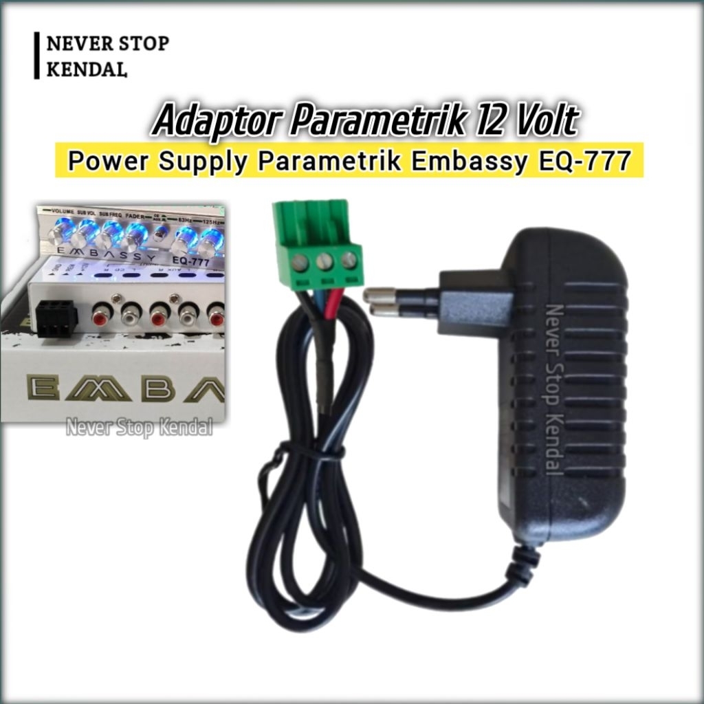 Adaptor parametrik mobil 12 Volt  Power Supply Parametrik Embassy EQ-777