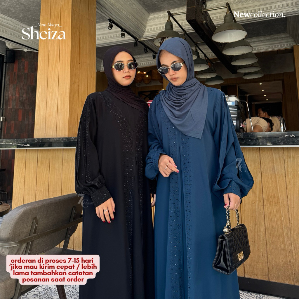NEW 10.10 [ ABAYA SHEIZA ] black remaja by zainab collection