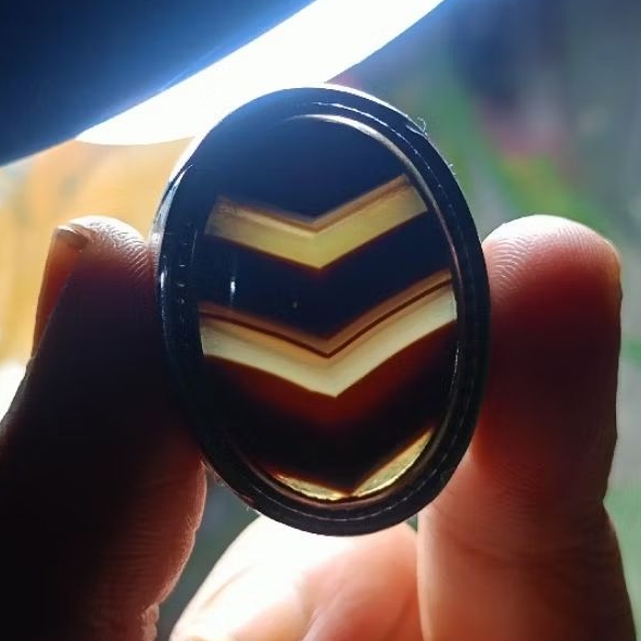 Natural Cincin Akik Yaman Wulung Motif Junder Simetris Super Kristal