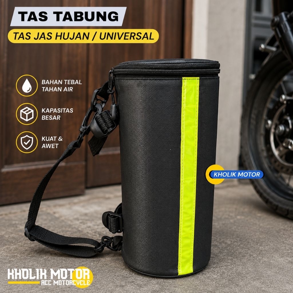 Tas Jas hujan Tabung tas jas hujan Motor Universal