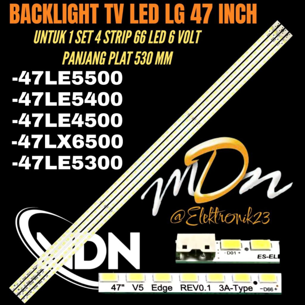 BACKLIGHT TV LED LG 47 INCH 47LX6500- 47LE5300- 47LE4500- 47LE5400- 47LE550- 47LX6500 BACKLIGHT TV L