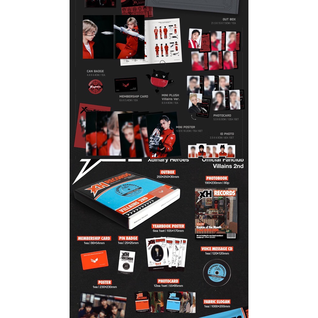 Fanclub Villains Xdinary Heroes 2nd 3rd Membership Kit Gaon Junhan Jungsu Gunil Ode Jooyeon Pc photo