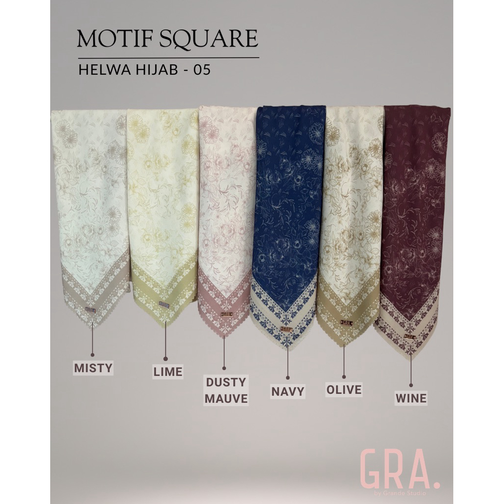 Helwa Hijab 05 - Motif Square