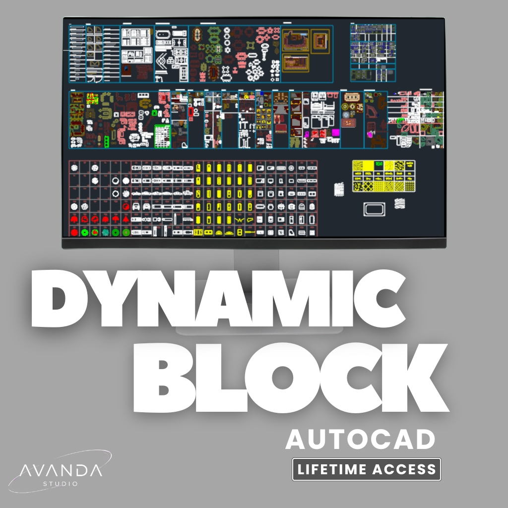 Dynamic Block Library AutoCAD (DWG) Terlengkap - 5000+ Block Arsitek, Sipil, MEP