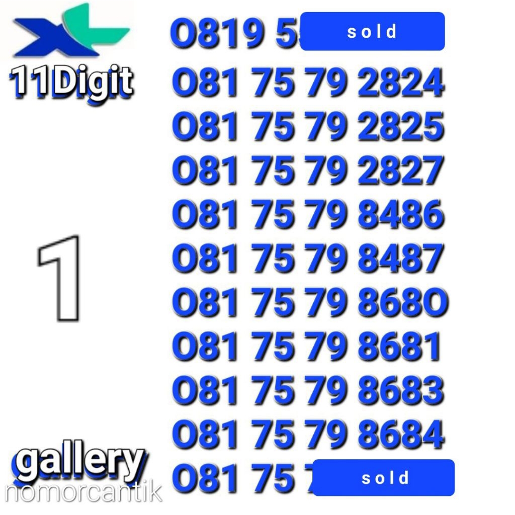 NOMOR XL 11ANGKA -  XL 11DIGIT