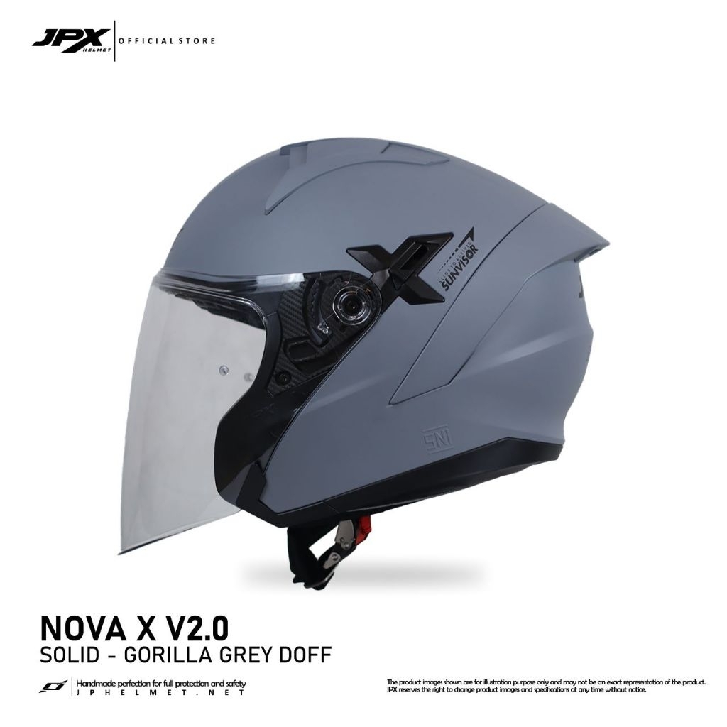 Helm JPX NOVA X V2 Grey Doff Abu Doff