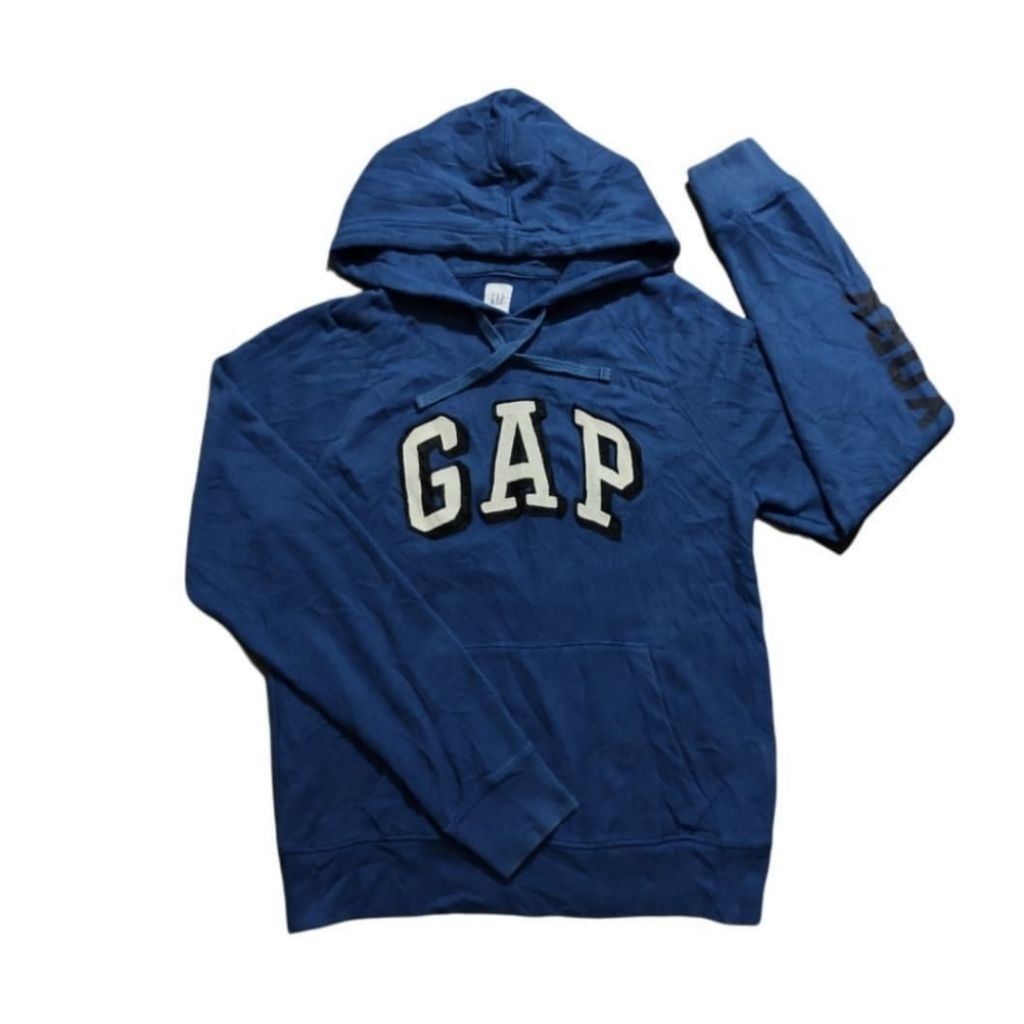 Hoodie GAP logo bludru biru (Rp.160rb)