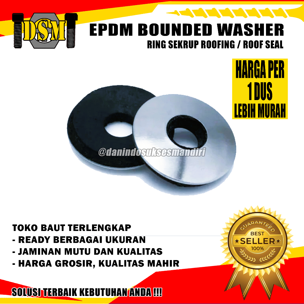 (1 DUS) Ring Sekrup Roofing / Roof Seal / EPDM Bounded Washer High Quality