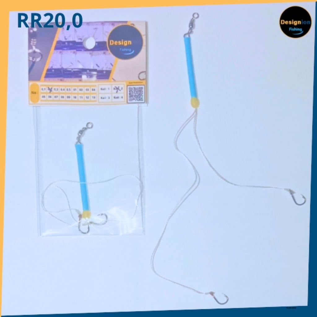 DESIGNION Rangkaian Ikan Kail Kecil Tipe (RR20,0 ) No:0,1/0,2/0,3/0,4/0,5/1/2/3/4/5 Umpan Pancing