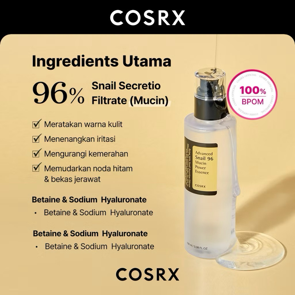 COSRX Advanced SNAIL MUCIN power essence 150ml [BARU] ORIGINAL OFFICIAL