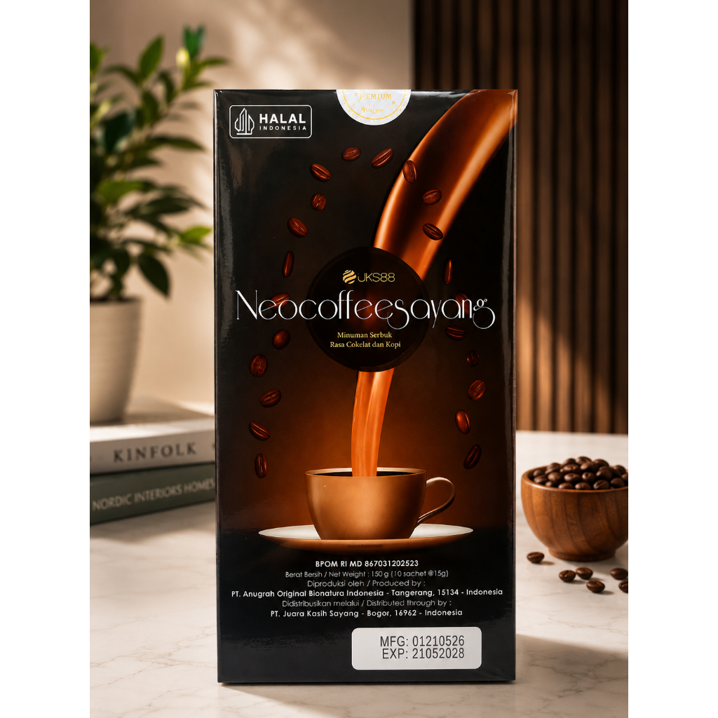 Neo Coffee Sayang JKS88 Kopi Coklat Premium 1 Box Isi 5 Sachet @25g - Kopi Instan Aroma Harum & Rasa