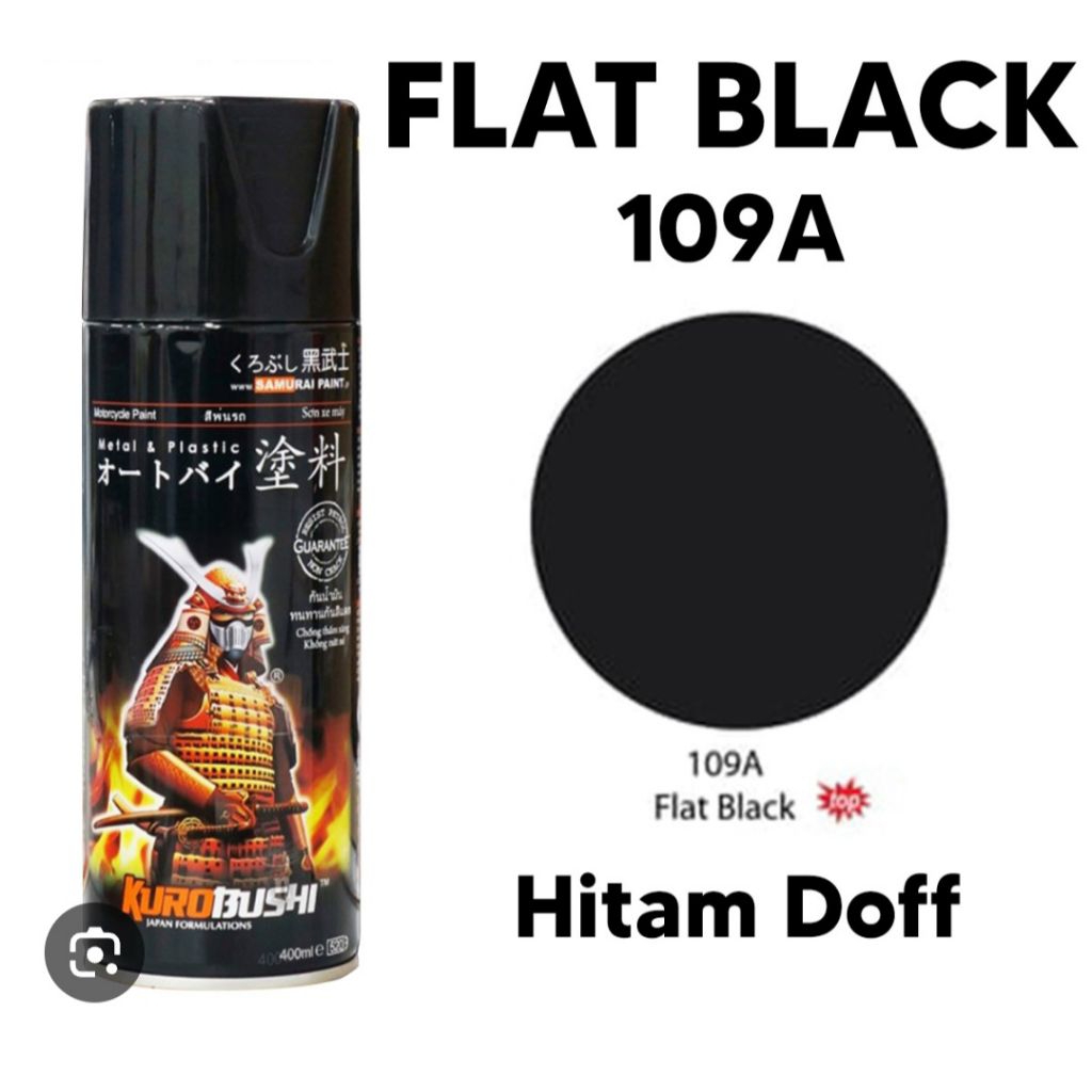 cat semprot samurai hitam doff