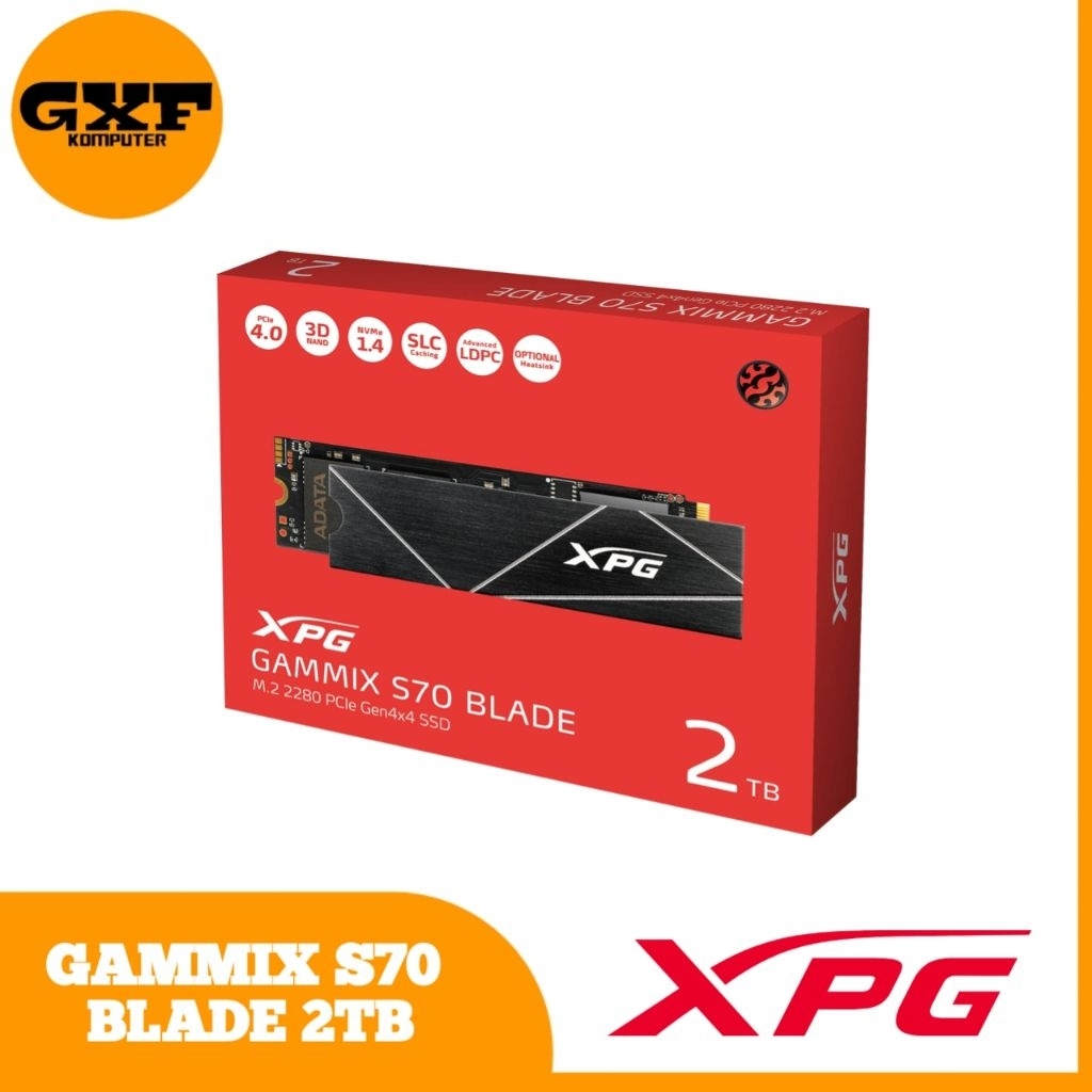 ADATA XPG GAMMIX S70 BLADE 2TB M.2 NVME PCIe Gen4 ×4