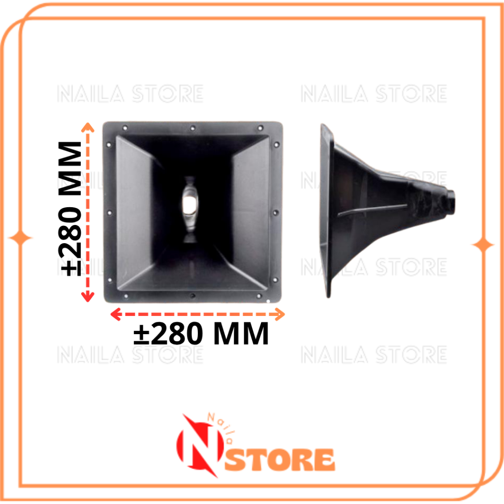 HORN TWITTER/ CORONG TWITTER 28X28 PLASTIK BAHAN TEBAL BERKUALITAS