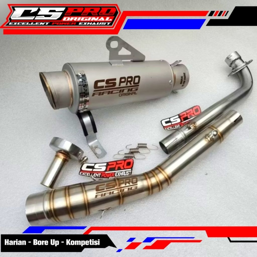 Knalpot original Cs Pro Racing original sanblasting TR1 untuk motor bebek Jupiter z Jupiter z1 Jupit