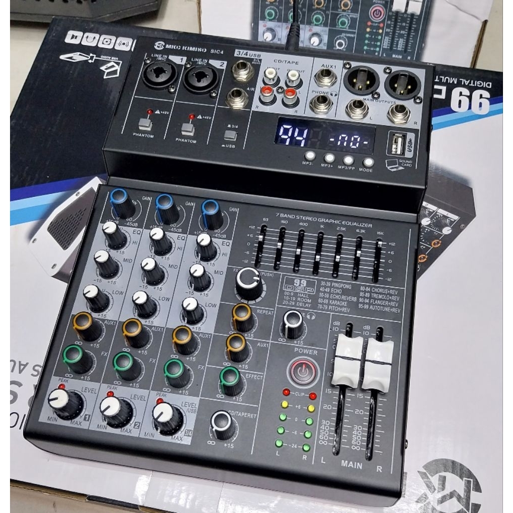 Mixer Audio Kimiso SIC4 Mixer 4Channel Original