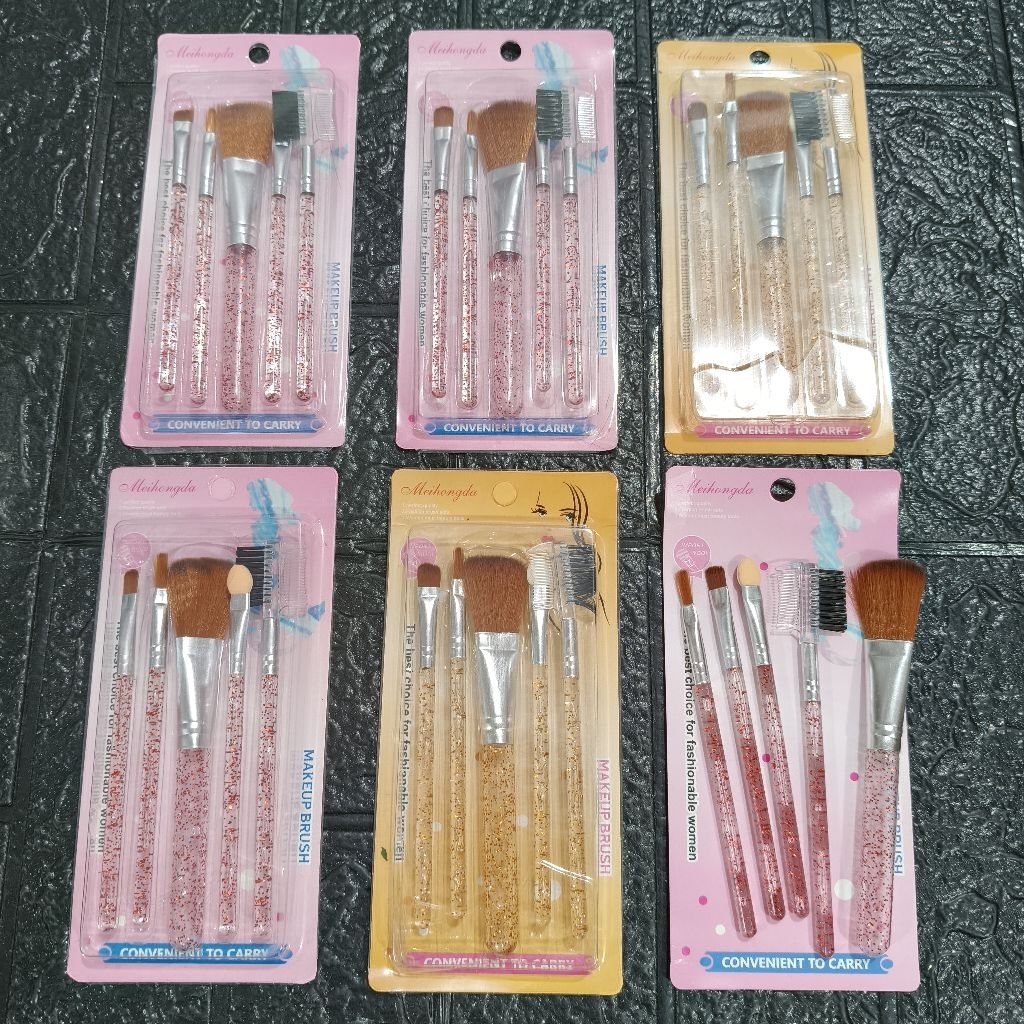 Kuas blush on/set kuas make up blush on warna warni 6 set