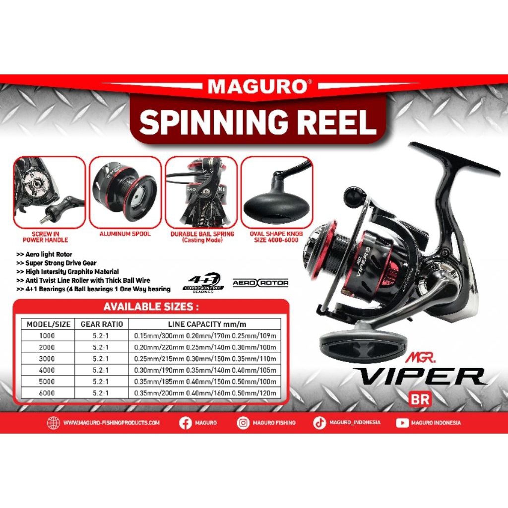 REEL PANCING MAGURO VIPER 3000BR