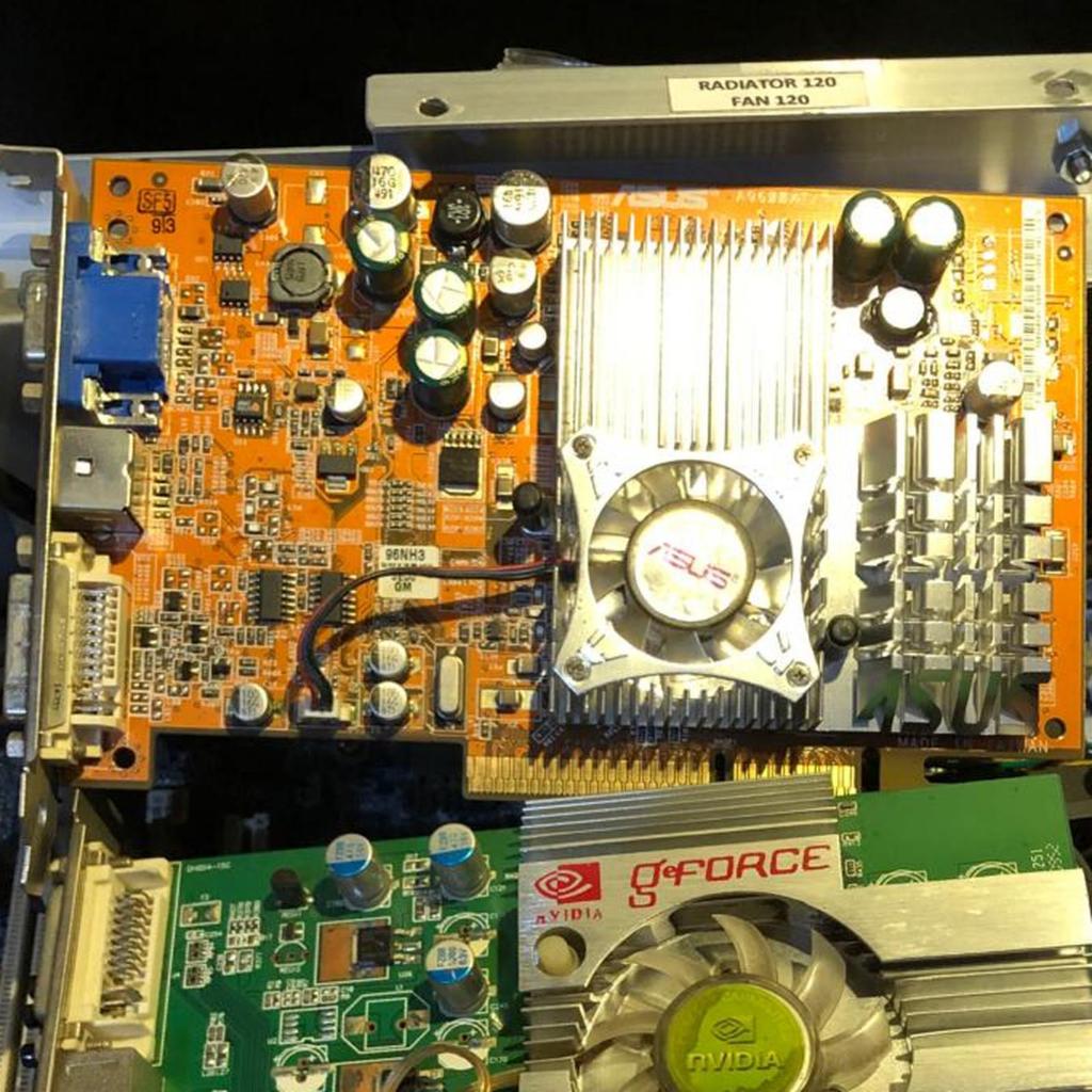 GPU VGA Card Vintage Barang Antik Win XP/98 2003 ASUS AMD ATi Radeon A9600XT/TD/P/128M/A 128MB AGP R