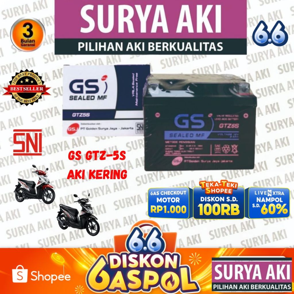 AKI MOTOR GTZ5S 5A AKI MOTOR NEX1 NEX2 VARIO 110 BEAT POP NON IDLING STOP CRF 150L VIXION