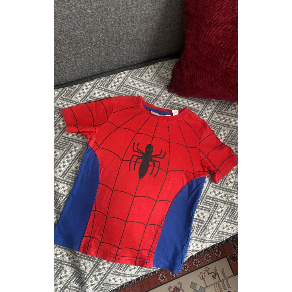 preloved kaos spiderman anak lakilaki ori h&m kids sale x marvel 5-6th