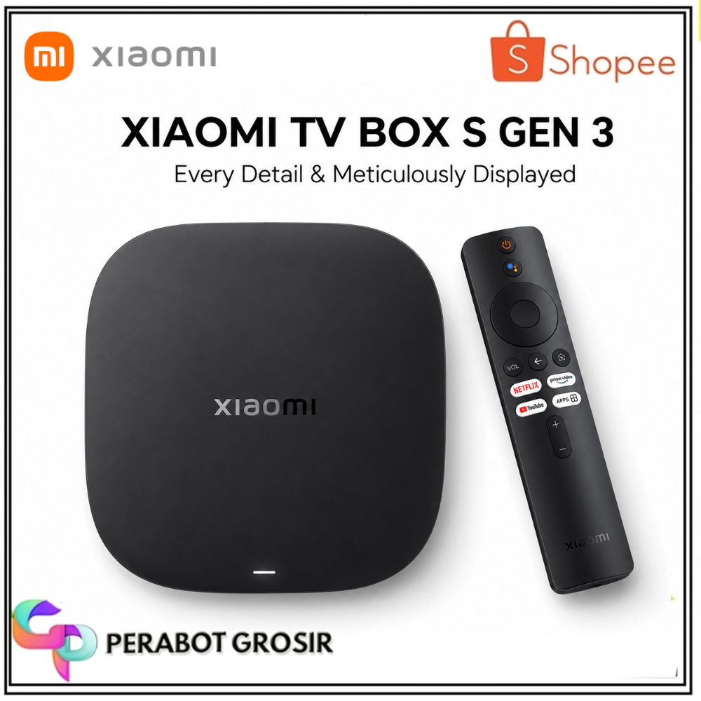 Xiaomi TV Box S 3rd Gen 4K UHD Smart Google TV, Wi-Fi 6, 32GB, Dolby Atmos