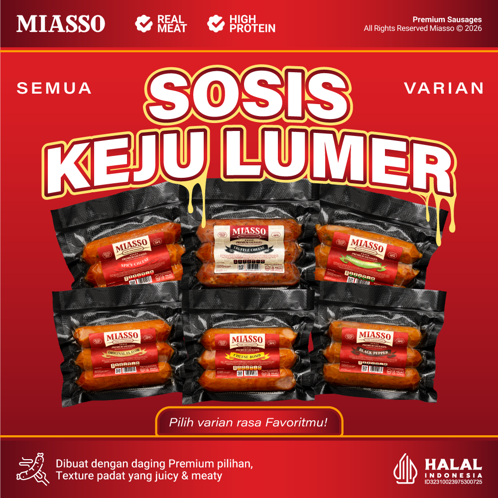 [SPECIAL OFFER] MIASSO - Premium Sausages | All Variant | Sosis Halal Frozen Food