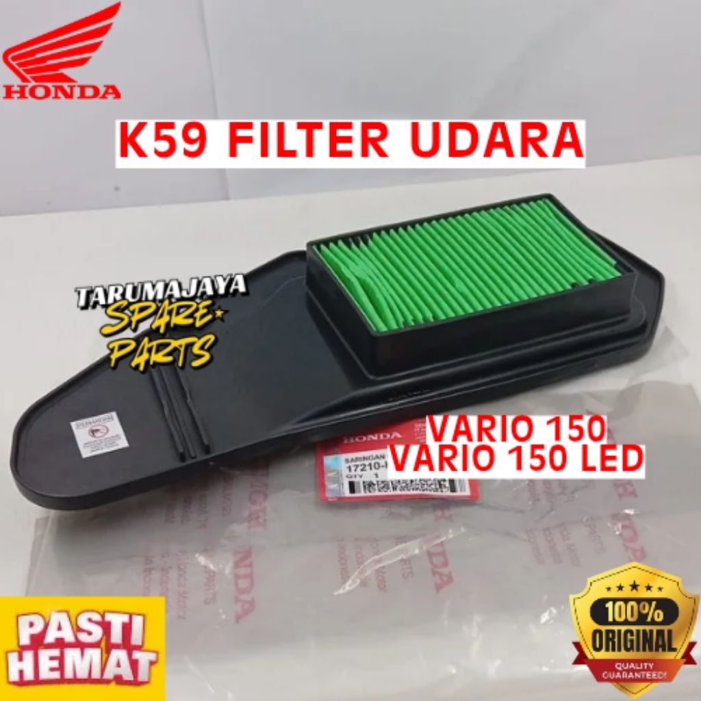 FILTER UDARA ORIGINAL HONDA KODE K59, FILTER UDARA VARIO 150, FILTER UDARA VARIO 150 LED



