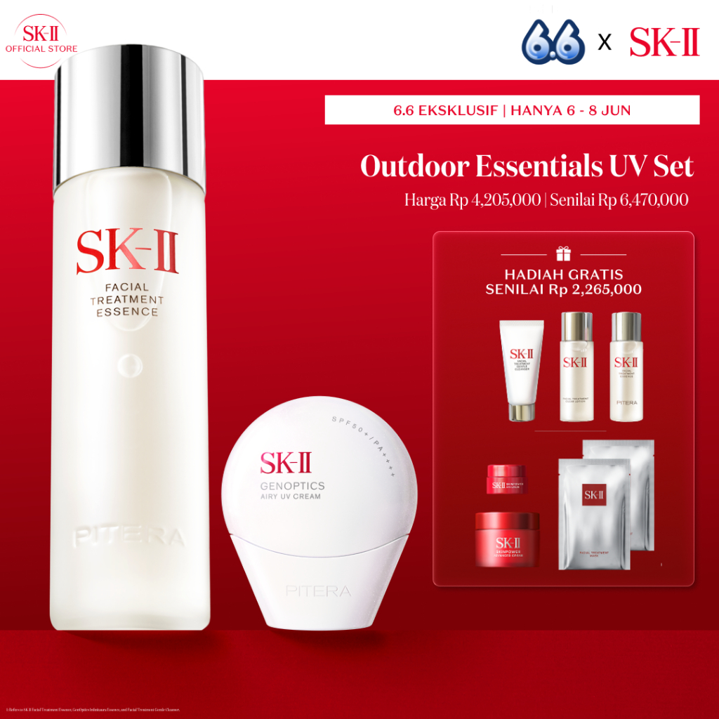 [Hanya 6-8 Jun] SK-II Outdoor Essentials UV Set + Hadiah gratis senilai Rp 2,265,000