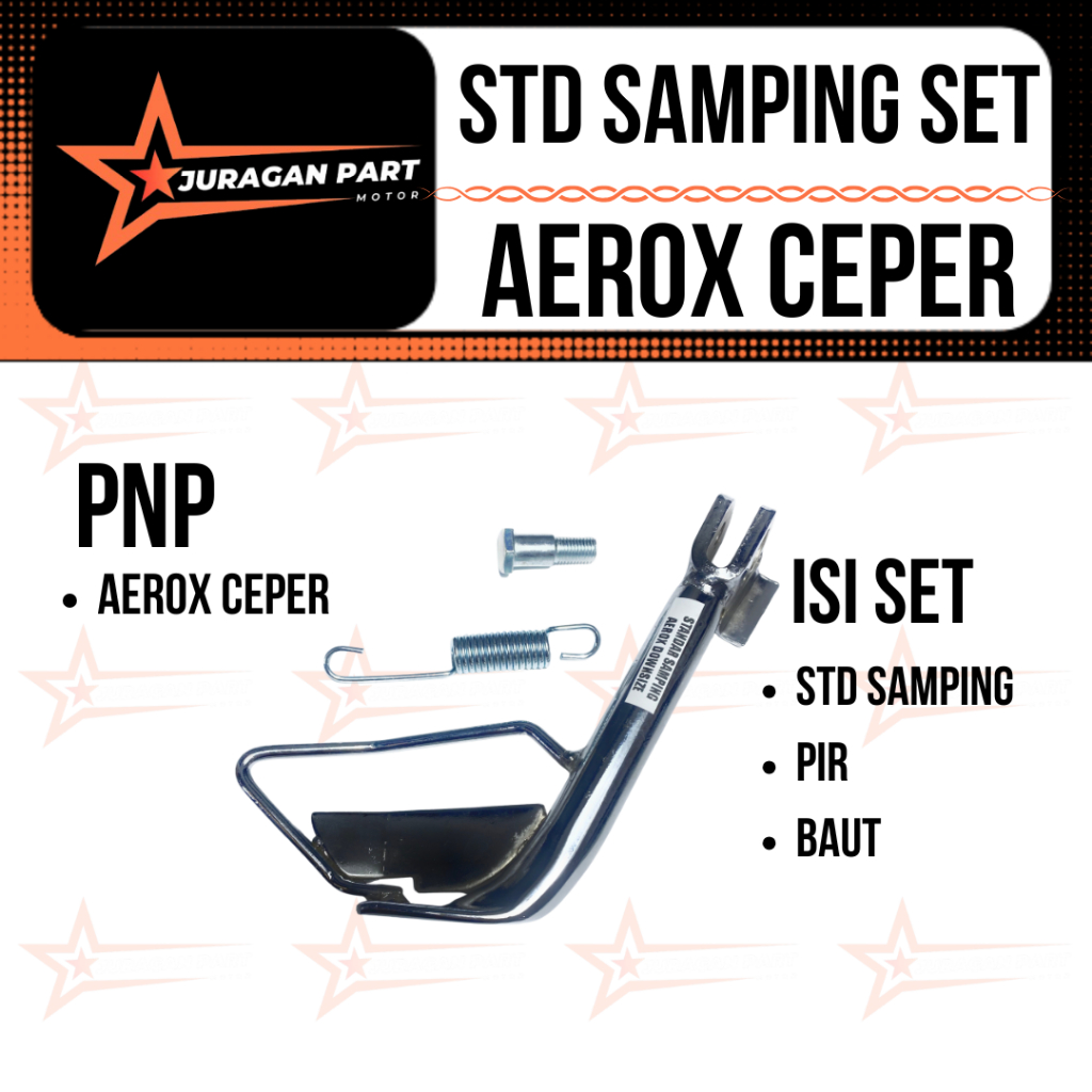 Standar Samping Aerox Downsize Warna Chrome