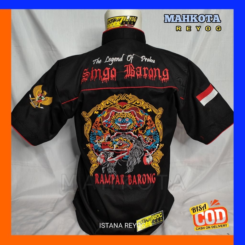 BAJU BORDIR RAMPAK BARONG / HEM RAMPAK BARONG / BAJU JARANAN