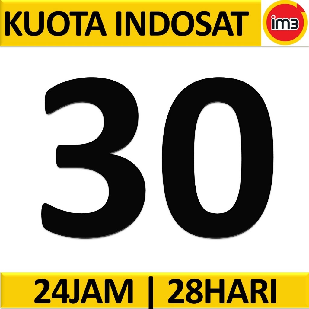 Kuota IM3 Indosat Unlimited 28 Hari Full 24 Jam Nasional | Paket Internet Bulanan Murah 30gb