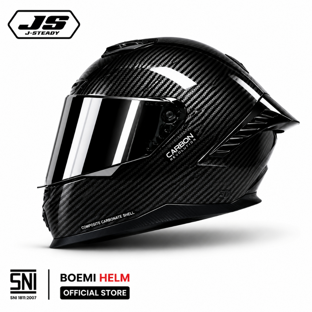 Helm Full Face JS Armor SNI Original – Helm Motor Sport Pria Keren Aerodinamis ABS Support Intercom 