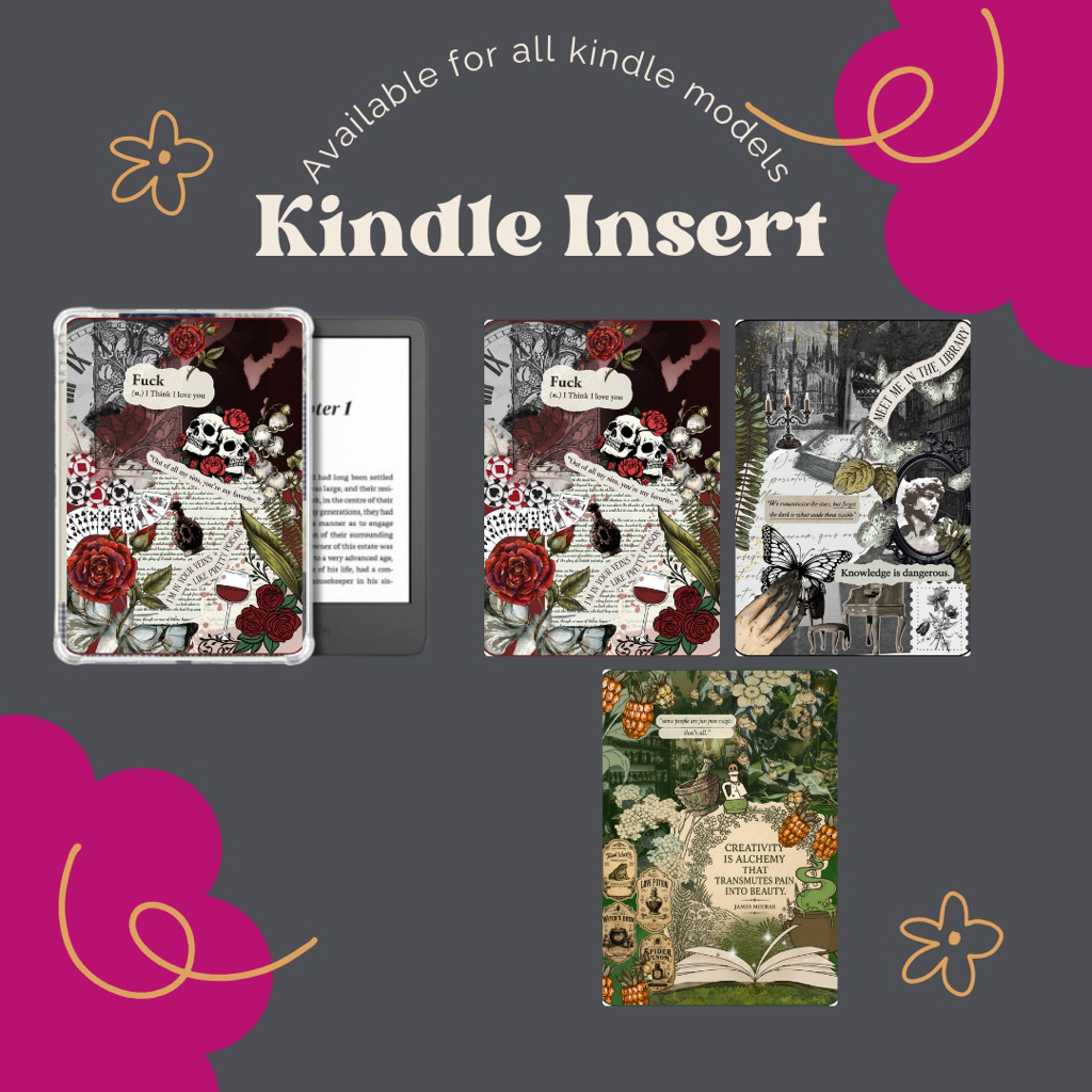 Kindle Insert Premium Aesthetic | Dark Academia  | Dark Romance  | Dark Alchemy
