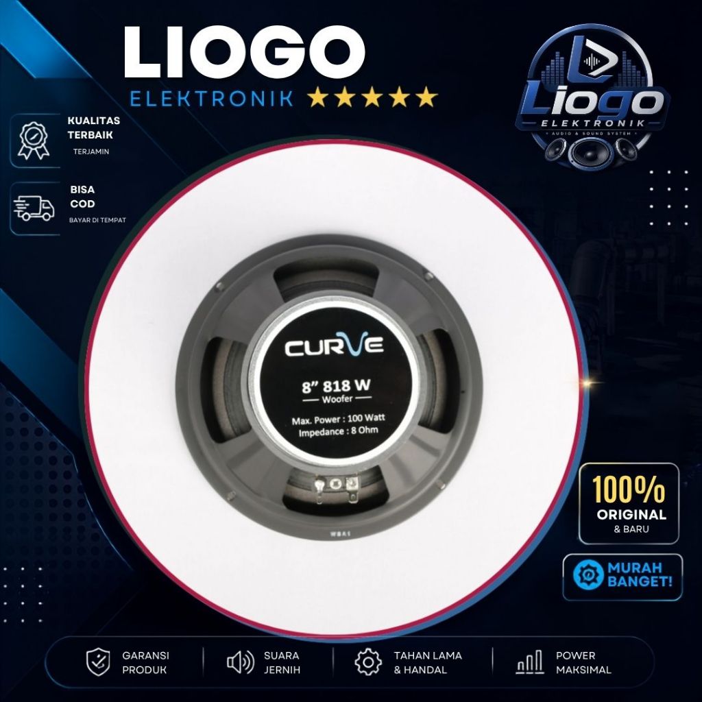 Speaker Curve 8 Inch 818 W Curve 818W Curve 8 Inch Woofer