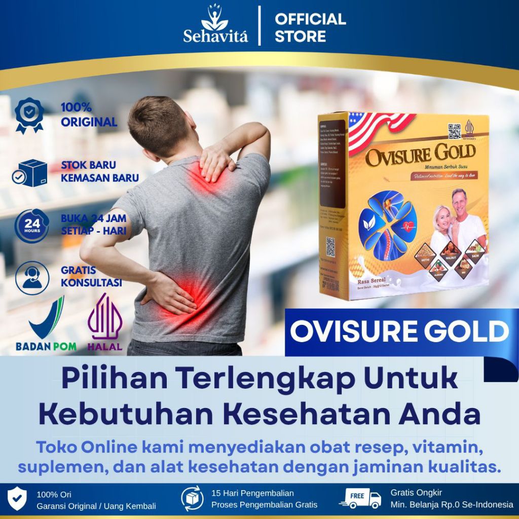 Ovisure Gold Susu Kesehatan Tulang Persendian Syaraf Kejepit Tulang Keropos