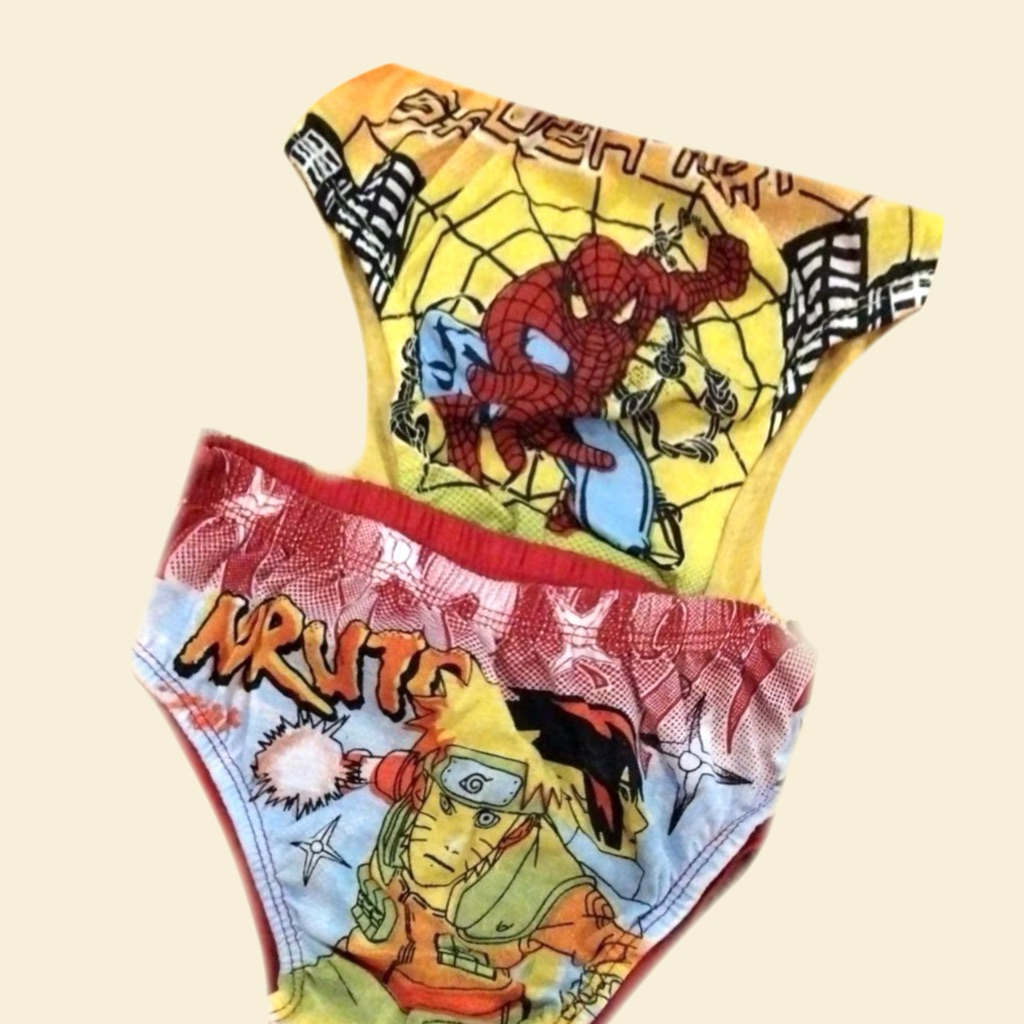 CD underwear kids Cartoon Superhero celana dalam anak cowok Spiderman Naruto