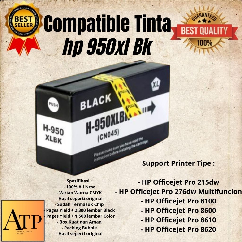 Cartridge Compatible HP 950XL BK(black) HP Officejet Pro 215dw- HP Officejet Pro 276dw Multifuncion-