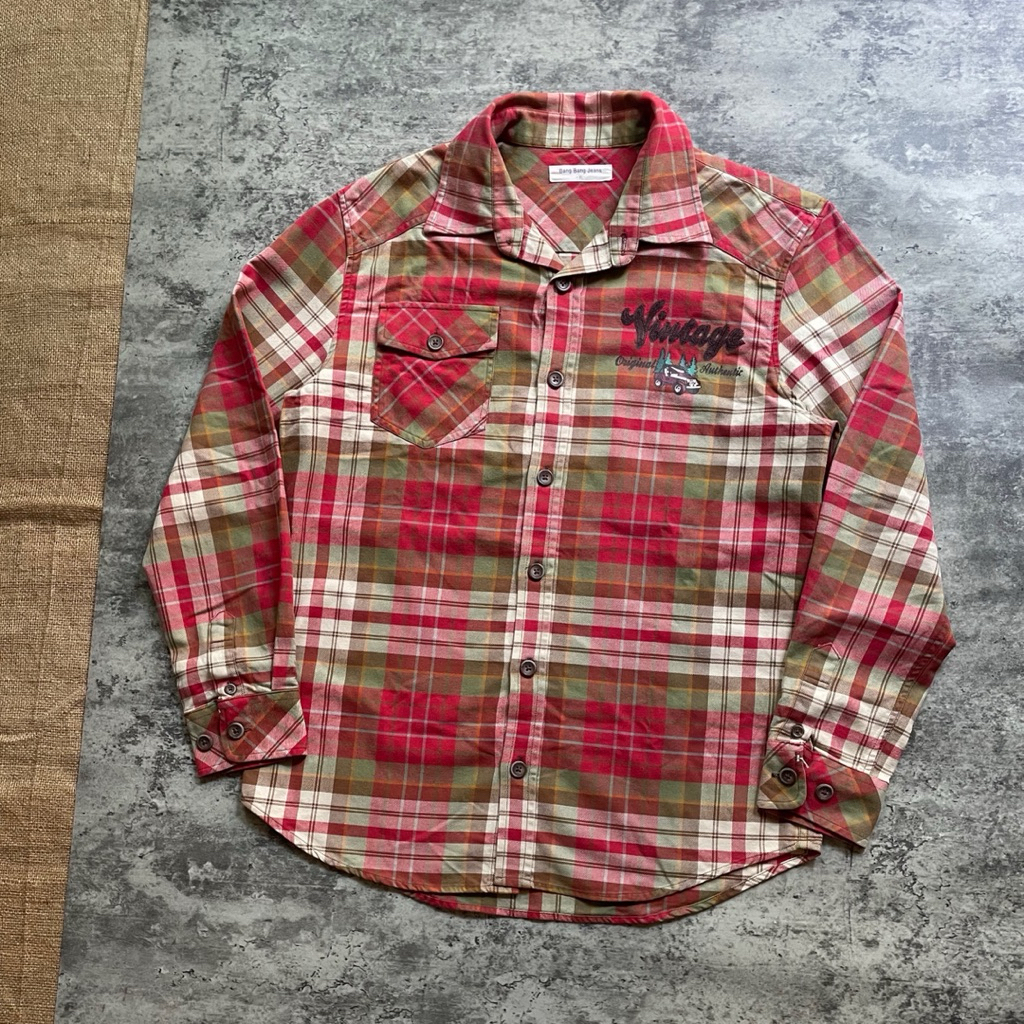 Kemeja Branded Bang Bang Jeans Plaid Flannel
