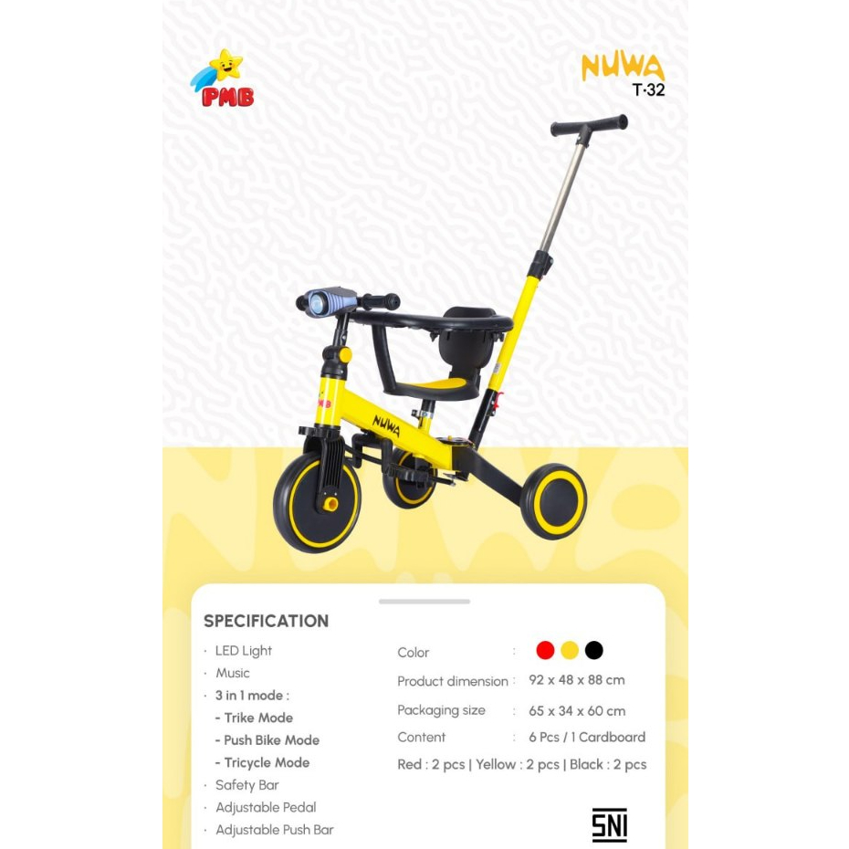 SEPEDA ANAK RODA 3 PMB IORA T-32