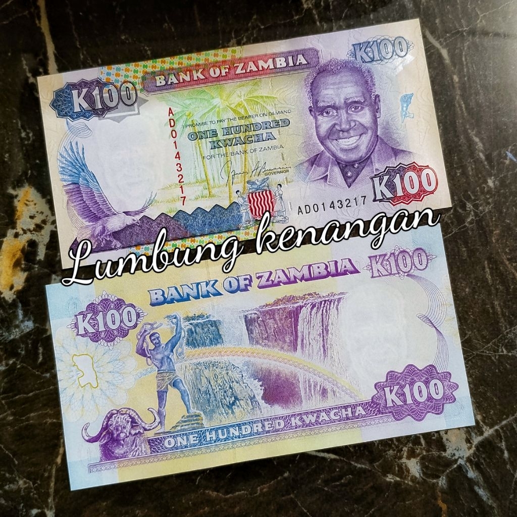 uang asing Zambia 100 Kwacha