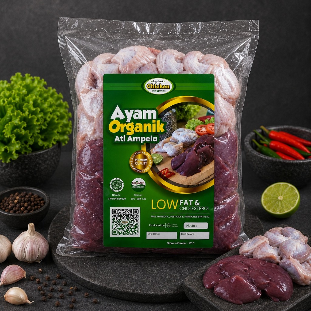 Ati Ampela Ayam | Ati Ampela Organik | Ati Ampela Ayam 1Kg | Berkah Chicken | Ayam Frozen | Bebas Ho