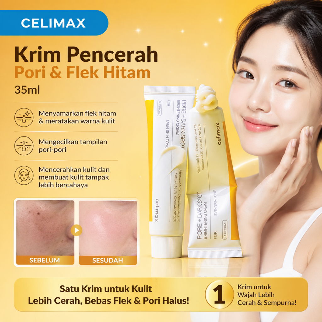 CELIMAX Pore + Dark Spot Brightening Cream (35ml) / Celimax Dark Spot Cream / Celimax Cream / Dark S