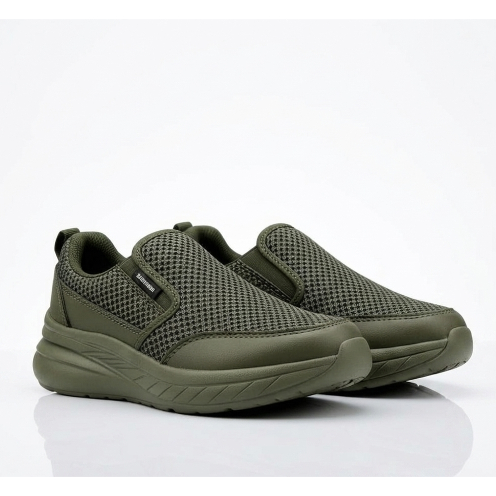 Sepatu Sneaker Pria Sepatu Slip On Tanpa Tali Cowo